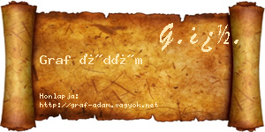 Graf Ádám névjegykártya