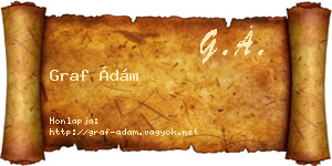 Graf Ádám névjegykártya